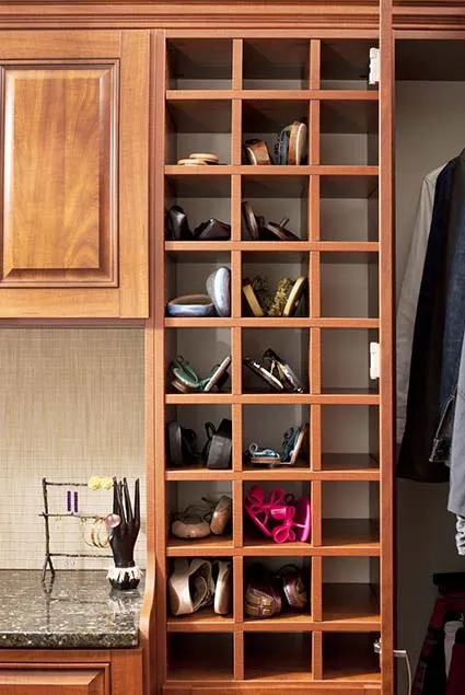 Shoe rack in walk in closet outlet