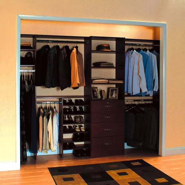 Traditional style reach in closet