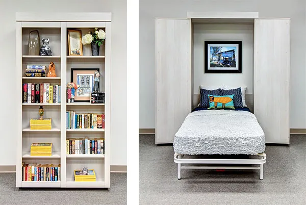 Bookcase Coverting To Murphy Bed