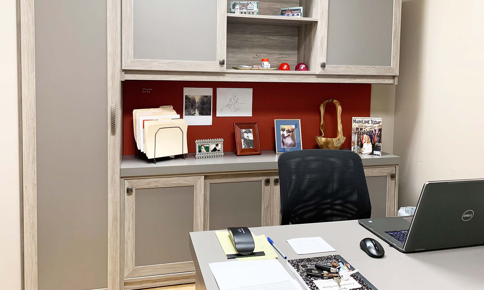 Organized and decluttered office space