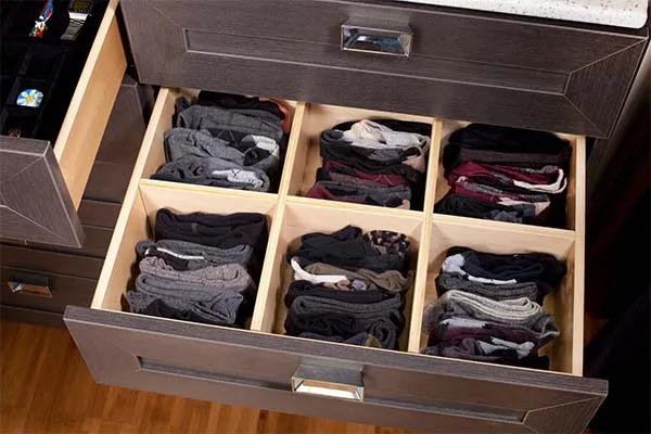Drawer inserts organizing socks