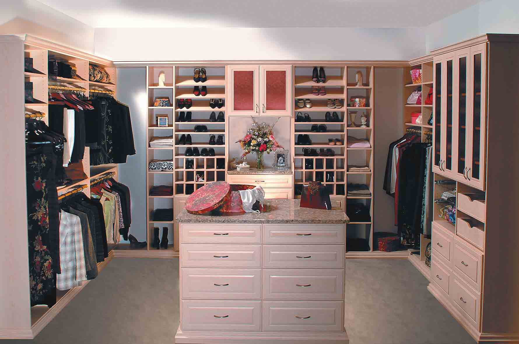 Luxurious Master Closet with Dressing Island