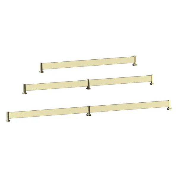 Deco shoe fence in satin brass